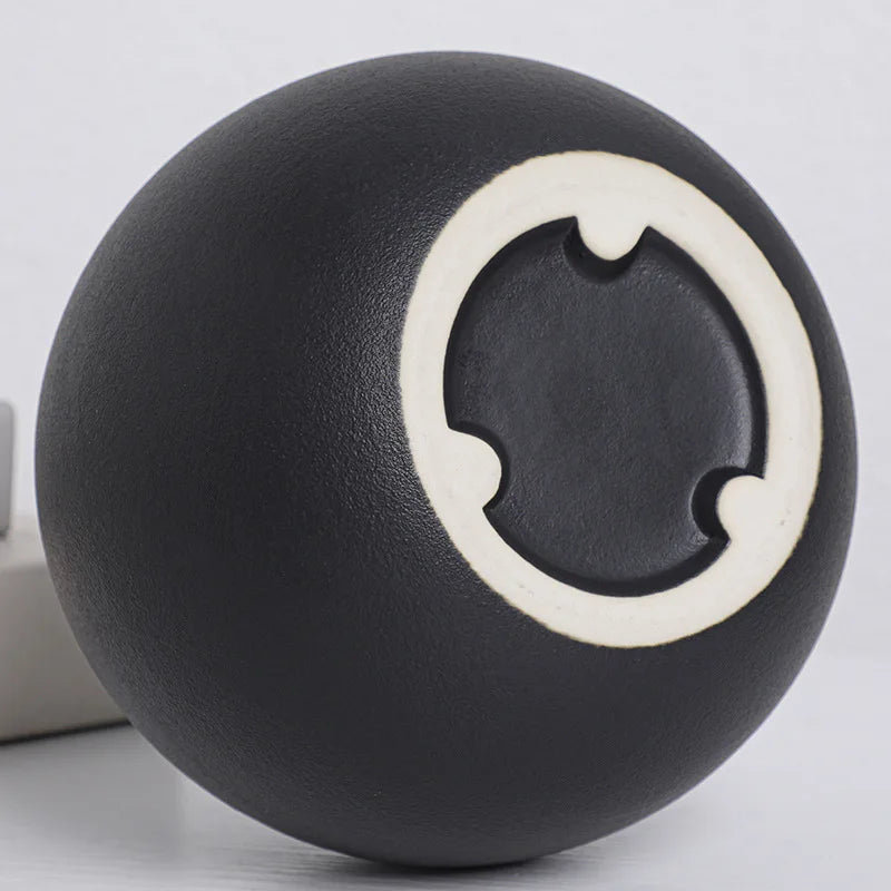 Black and White Ceramic Ball Vase for Hydroponic Flower Decor