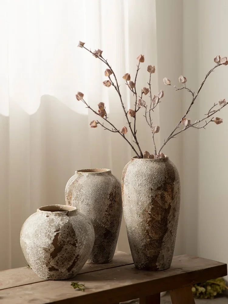 Ceramic Hydroponic Flower Arranging Vase for Tabletop Decor