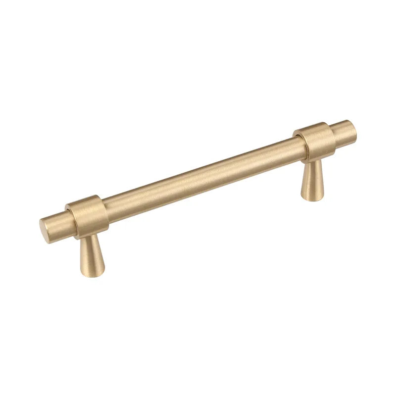 Nordic Brass Furniture Handles – Modern Bar Pulls for Cabinets and Wardrobes (50–500mm)