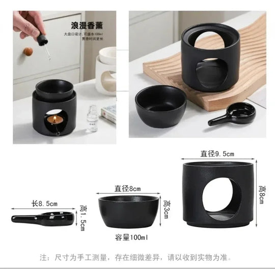 3 In 1 Ceramic Candle Essential Oil Incense Burner