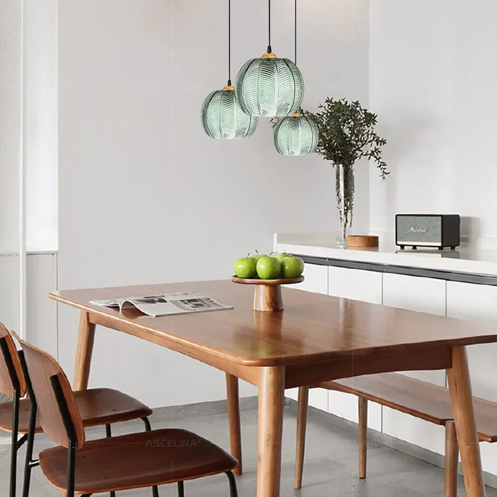 Sylvara – Nordic Glass Pendant Light for Bedroom, Living Room, and Kitchen Island