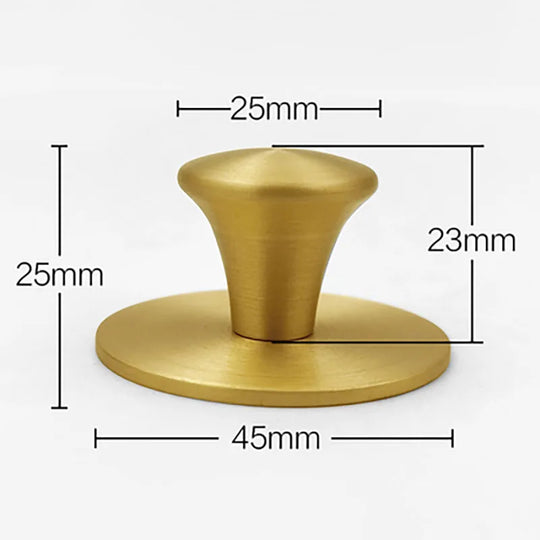 Single Hole Brass Knobs with Round Mat – Gold Cabinet &amp; Drawer Pulls