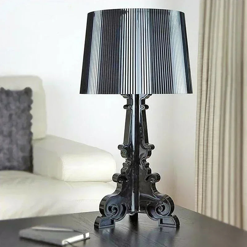 Transparent White Baroque Ghost Table Lamp for Bedroom &amp; Living Room