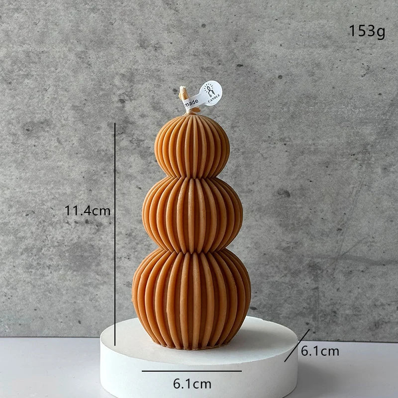 Abstract Spiral Sphere Sculptured Decorative Candle