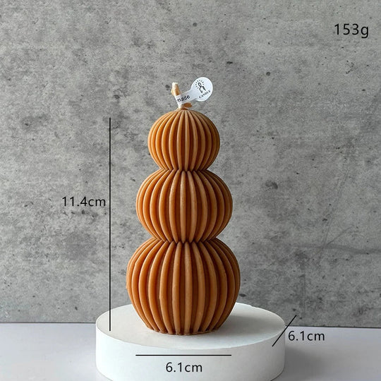 Abstract Spiral Sphere Sculptured Decorative Candle