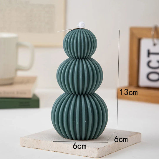 Abstract Spiral Sphere Sculptured Decorative Candle