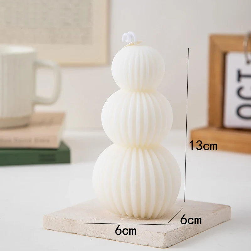 Abstract Spiral Sphere Sculptured Decorative Candle