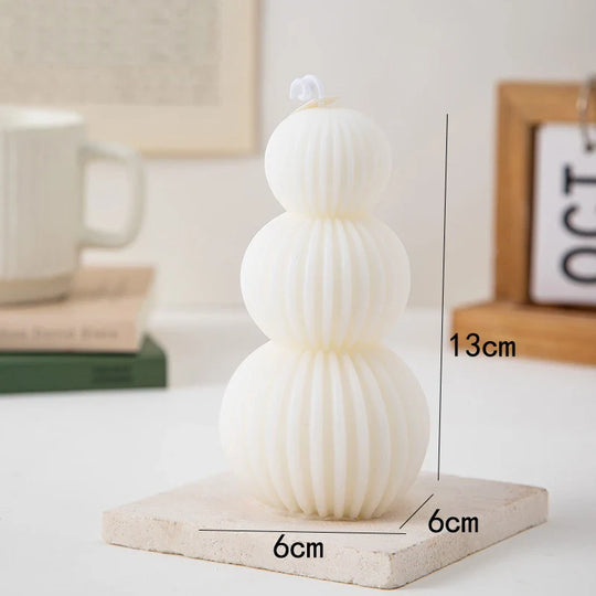 Abstract Spiral Sphere Sculptured Decorative Candle