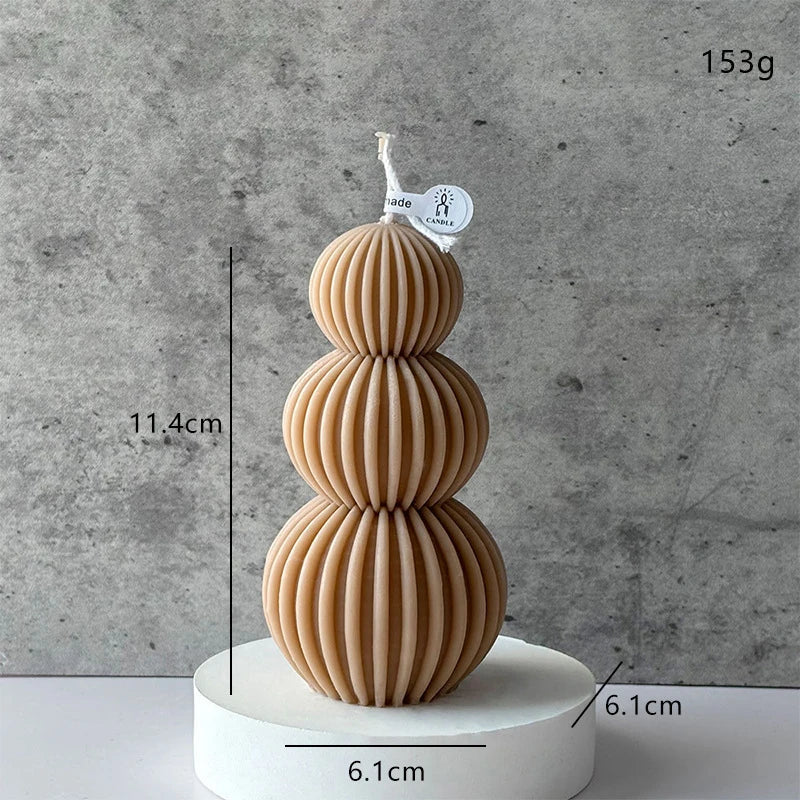 Abstract Spiral Sphere Sculptured Decorative Candle