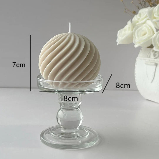 Abstract Spiral Sphere Sculptured Decorative Candle