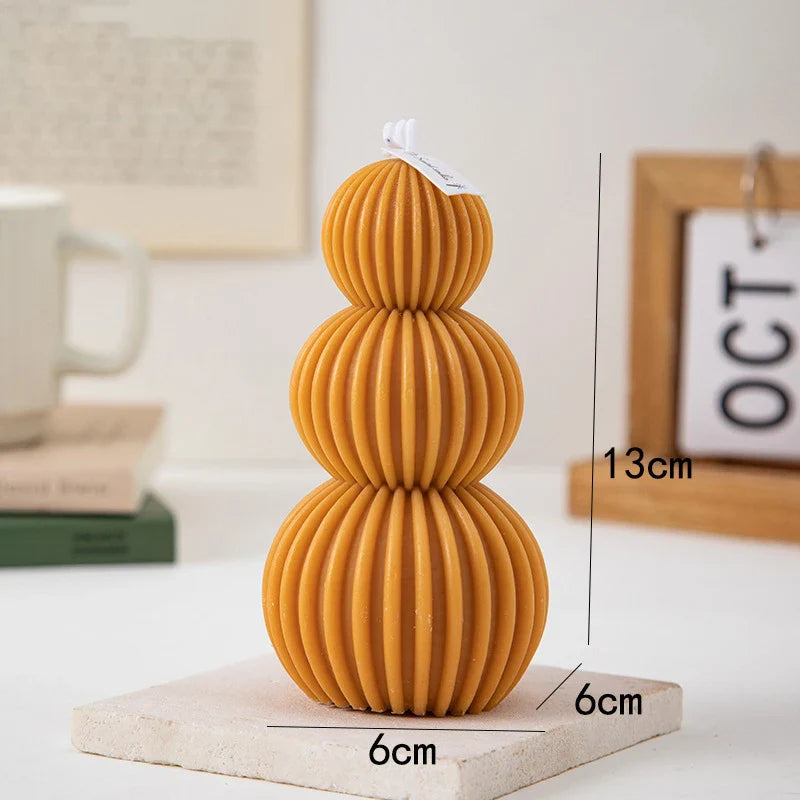 Abstract Spiral Sphere Sculptured Decorative Candle