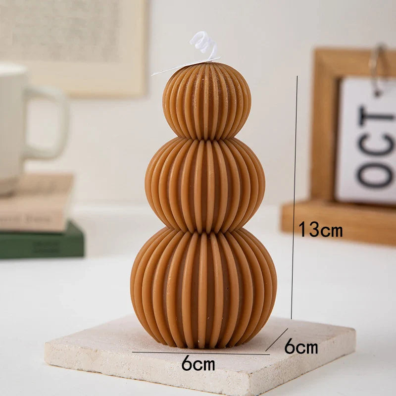 Abstract Spiral Sphere Sculptured Decorative Candle