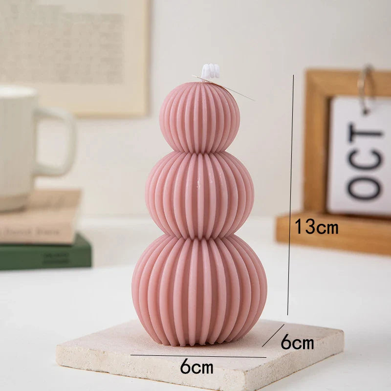 Abstract Spiral Sphere Sculptured Decorative Candle