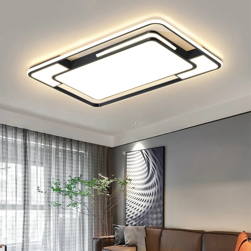 Remote Control Square LED Ceiling Lamp for Living &amp; Dining Room