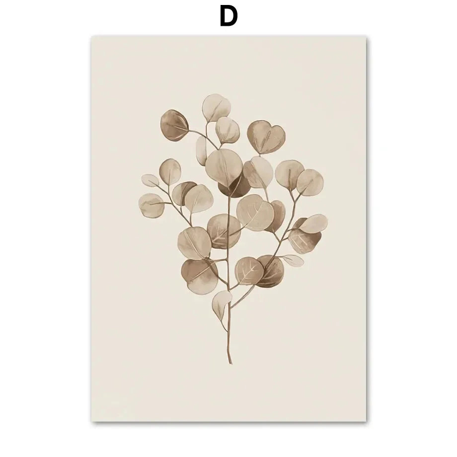 Monstera Fern Leaf Botanical Specimen Canvas Wall Art