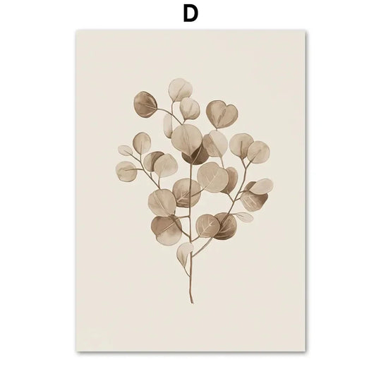 Monstera Fern Leaf Botanical Specimen Canvas Wall Art