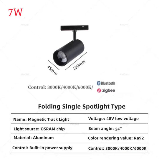 Smart Magnetic Track LED Light – Modern Dimmable Ceiling &amp; Spot Lighting
