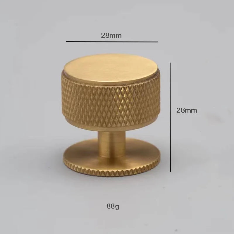 Knurled Brass Knobs – Gold &amp; Bronze Modern Cabinet Pulls