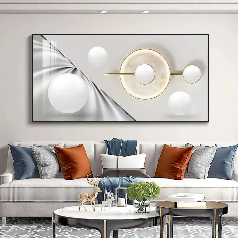 Abstract Celestial Geometry Canvas Wall Art