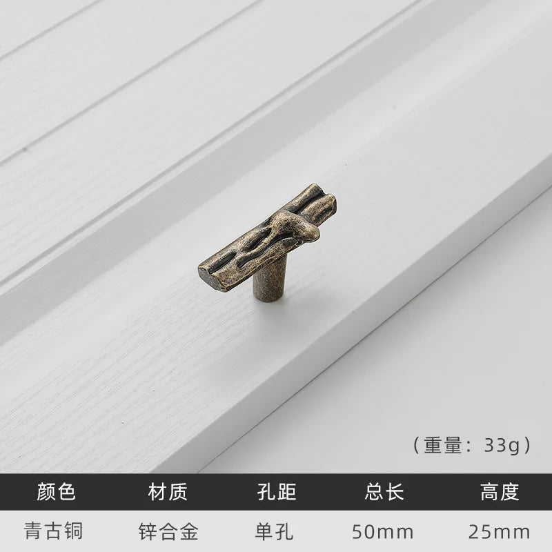 Antique Tree Pole Kitchen Handles – Zinc Alloy Drawer &amp; Cabinet Pulls