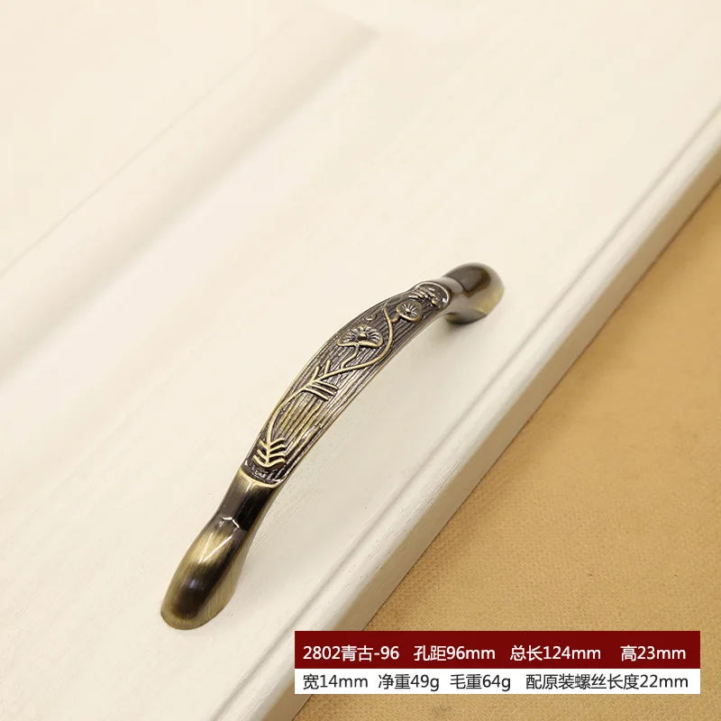 Retro Bronze Cabinet Handles – Antique Metal Drawer &amp; Door Pulls