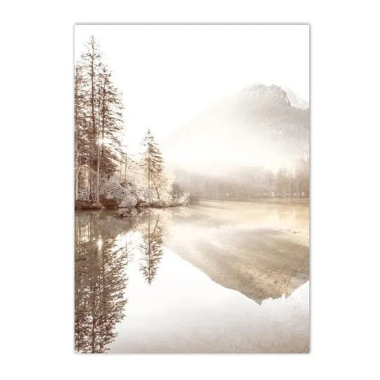 Tranquil Sunset Seascape Landscape Canvas Wall Art
