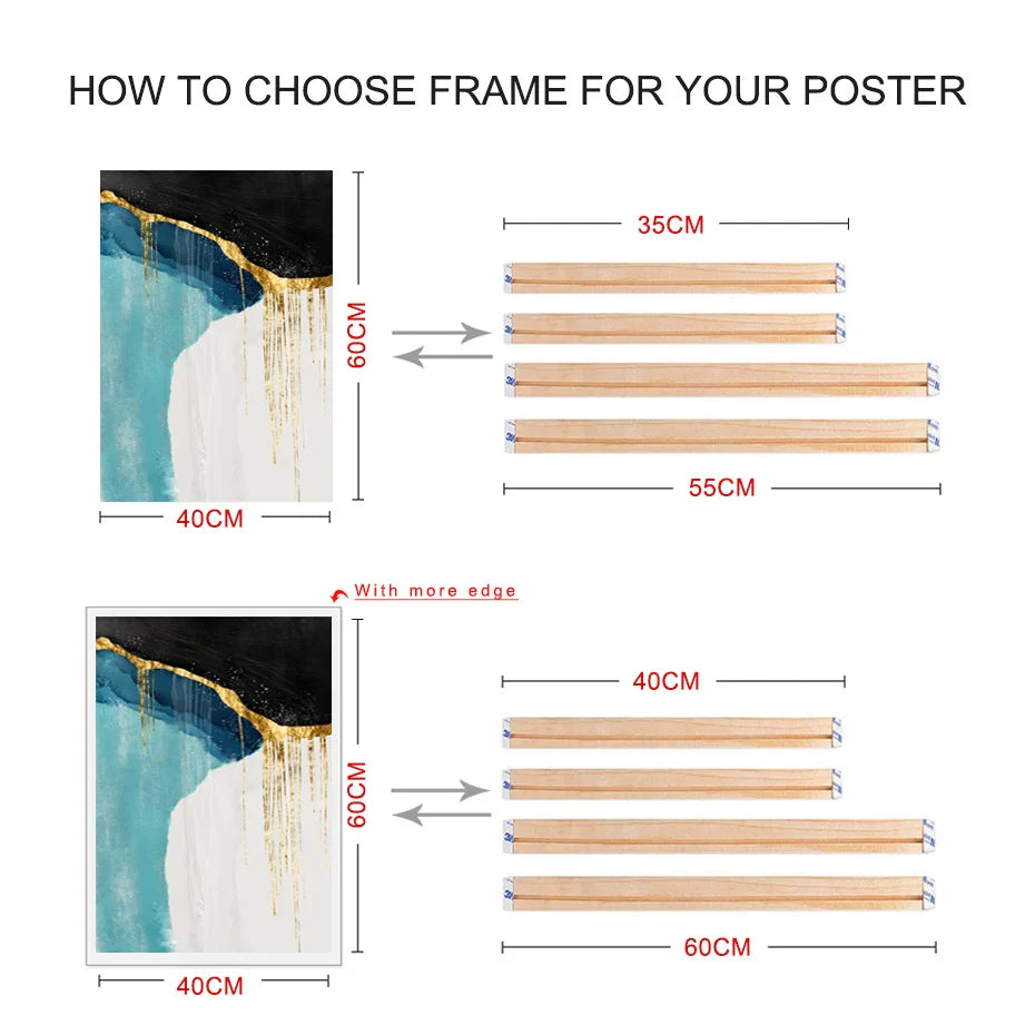 DIY Natural Wood Frame Kit For Canvas Prints