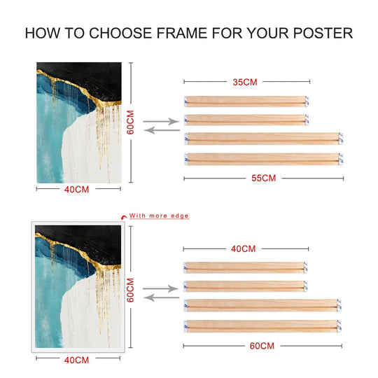 DIY Natural Wood Frame Kit For Canvas Prints