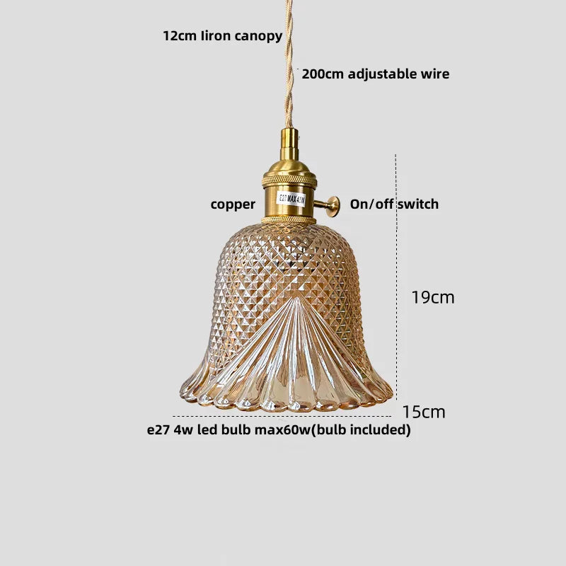 Lucien – Modern Clear Glass Pendant Light for Living Room, Restaurant, and Café