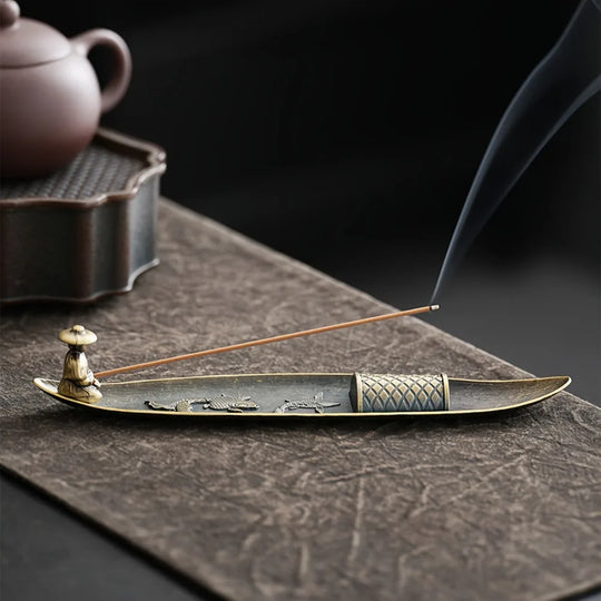 Japanese Style Fishing Boat Incense Holder Aromatherapy Ornament