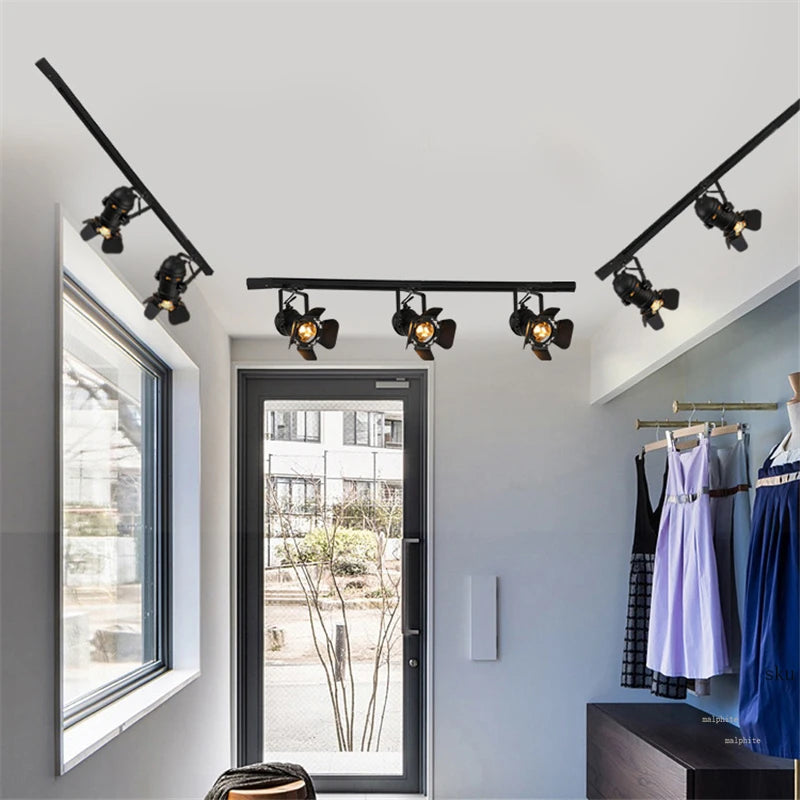 Modern LED Industrial Track Lamp for Bar, Café &amp; Loft Interiors