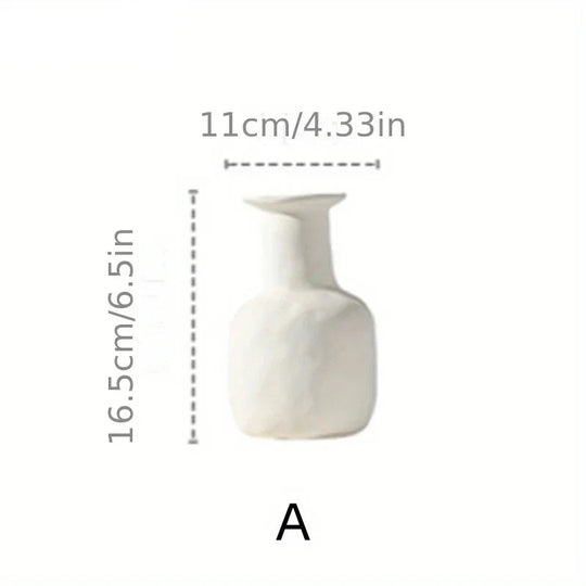 Minimalist Ceramic Nordic Hollow Vase Abstract Design