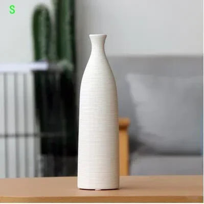 Simple Modern Black and White Ceramic Vase Table Decor