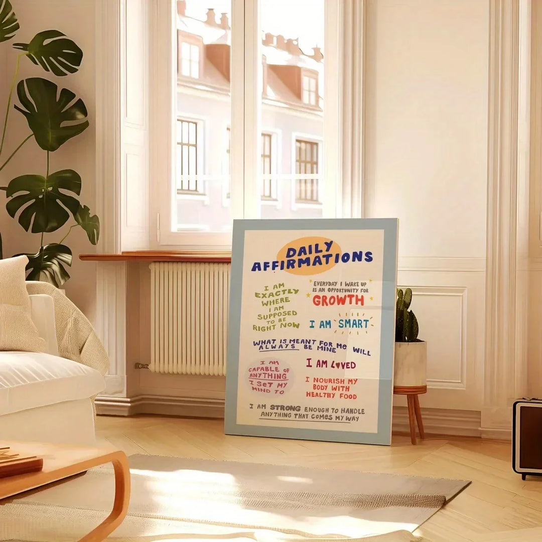 Modern Living Quotes Typographic Canvas Wall Art