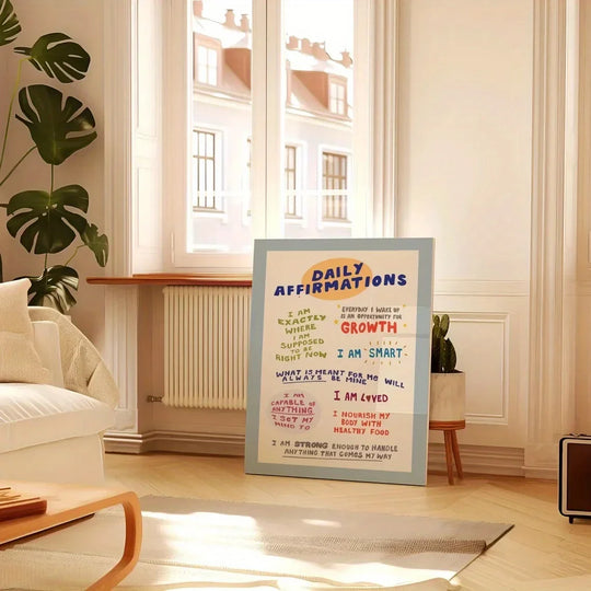 Modern Living Quotes Typographic Canvas Wall Art
