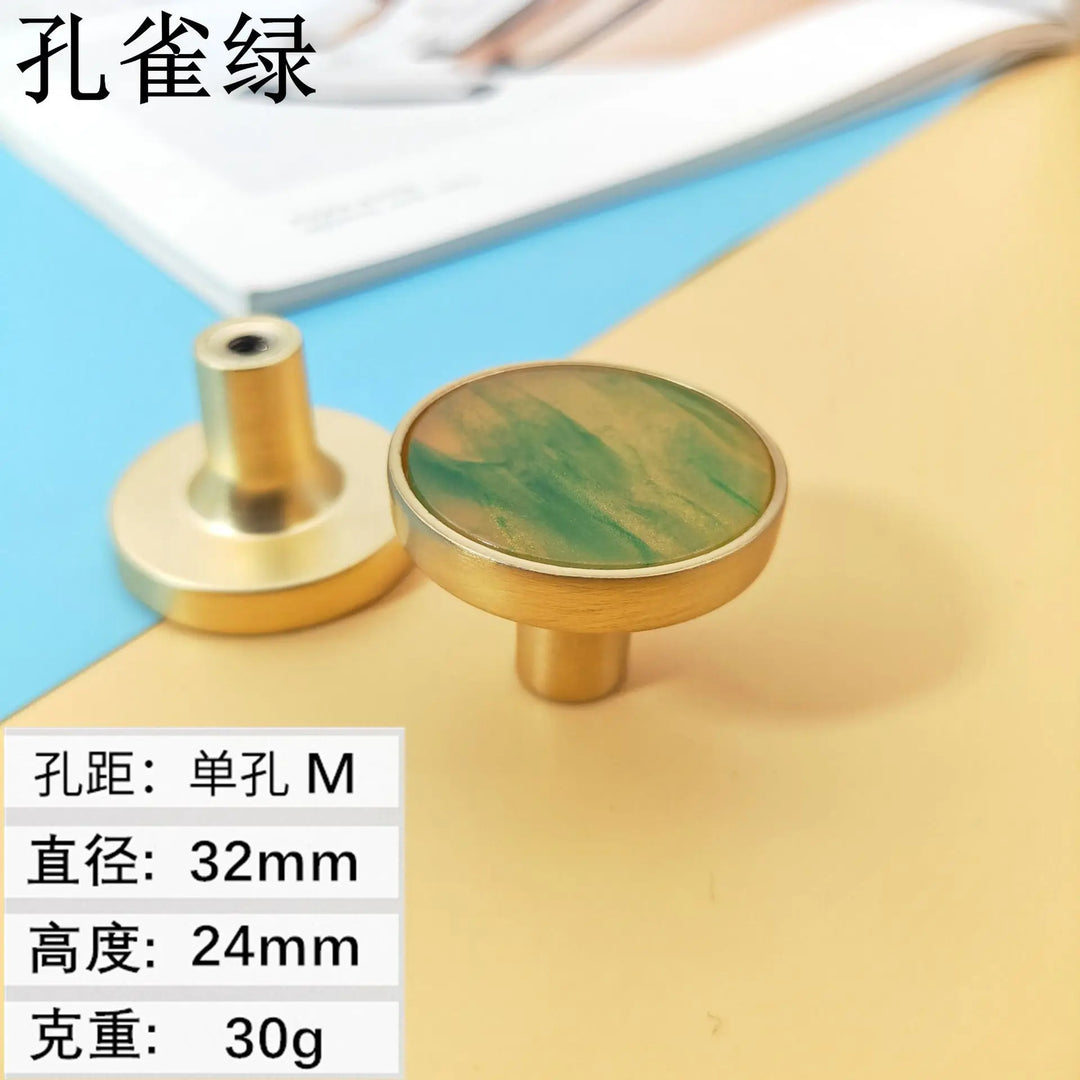 Shell Cabinet Handles – Gold Single-Hole Knobs &amp; Multipurpose Hooks