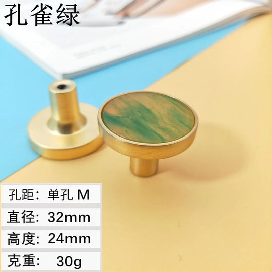 Shell Cabinet Handles – Gold Single-Hole Knobs &amp; Multipurpose Hooks