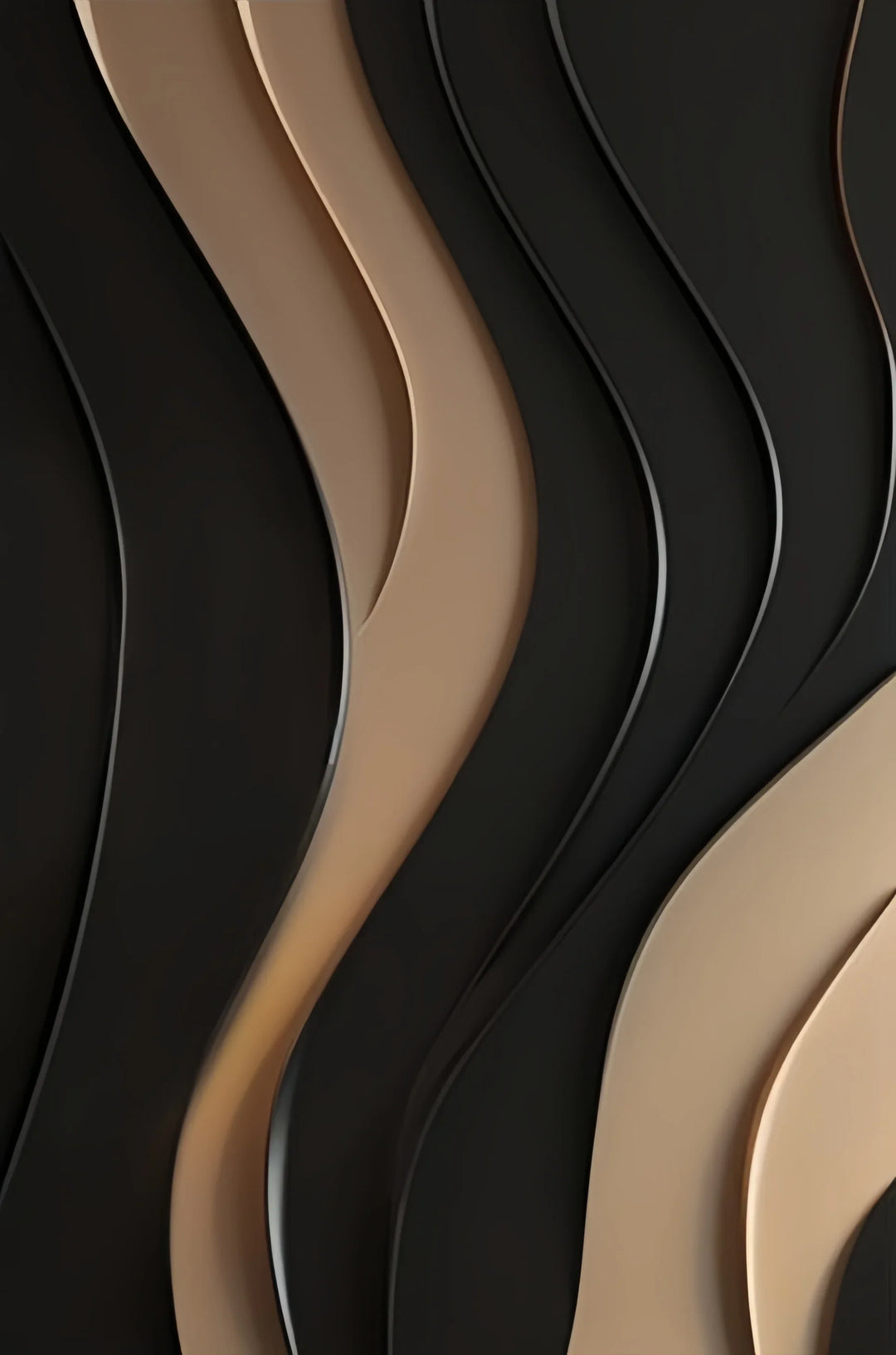 Abstract Flowing Wavy Design Canvas Wall Art