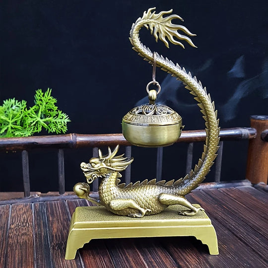 Chinese Dragon Incense Holder Feng Shui Aromatherapy Decor