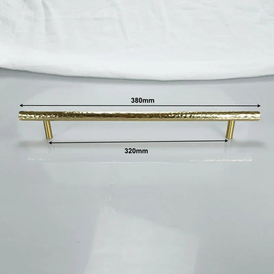 Hammered Brass Cabinet Handles – Light Gold Knobs and Pulls for Furniture