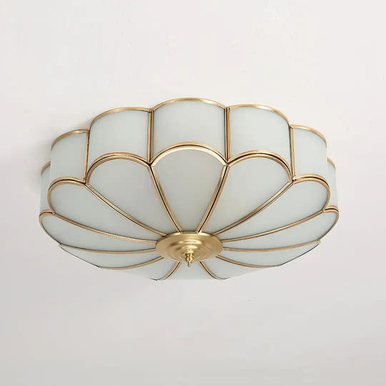 All-Copper Minimalist LED Ceiling Lamp for Study &amp; Dining Room