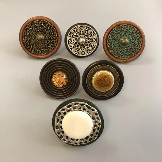 Handmade Wood &amp; Alloy Cabinet Handles – Artistic Furniture Knobs