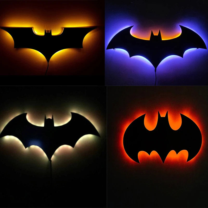 LED Bat Wing Wall Lamp Remote Control Night Light