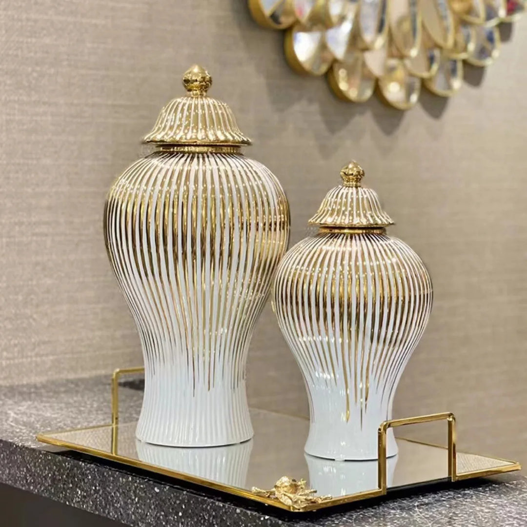 Electroplated Ceramic Decorative Vase for Entrance and Tabletop