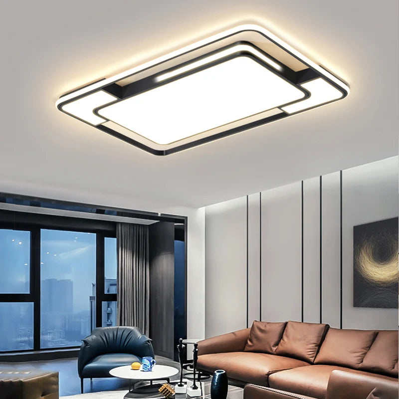 Remote Control Square LED Ceiling Lamp for Living &amp; Dining Room