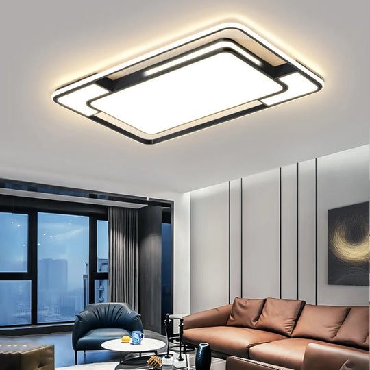 Remote Control Square LED Ceiling Lamp for Living &amp; Dining Room