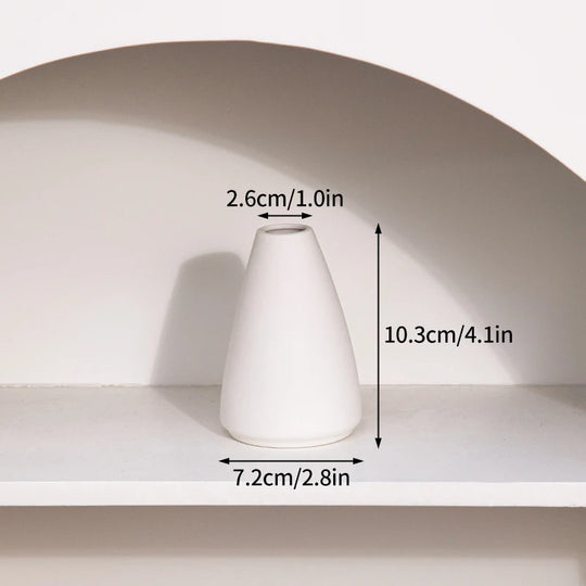 White Ceramic Vase Modern Minimalist Decorative Flower Vase