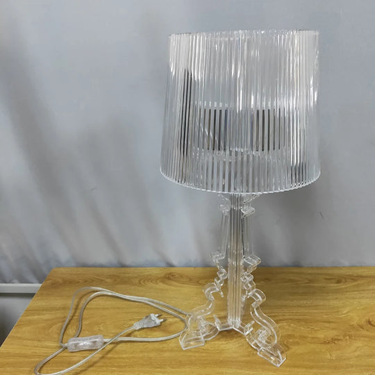 Transparent White Baroque Ghost Table Lamp for Bedroom &amp; Living Room