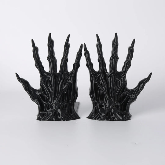 Gothic Demon Hand Bookends Set for Shelf and Desk Decor