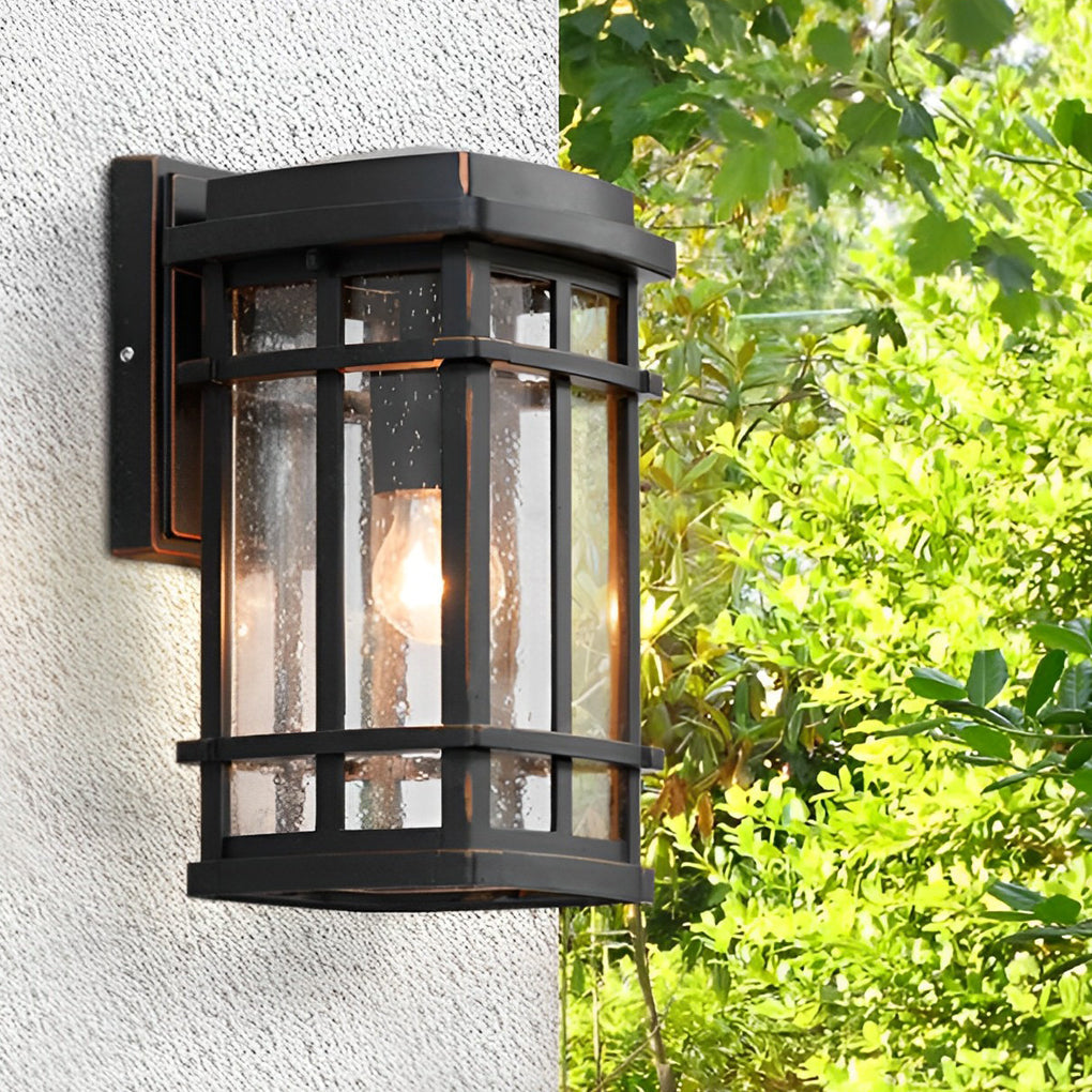 Retro Bubbles Glass Outdoor Wall Light